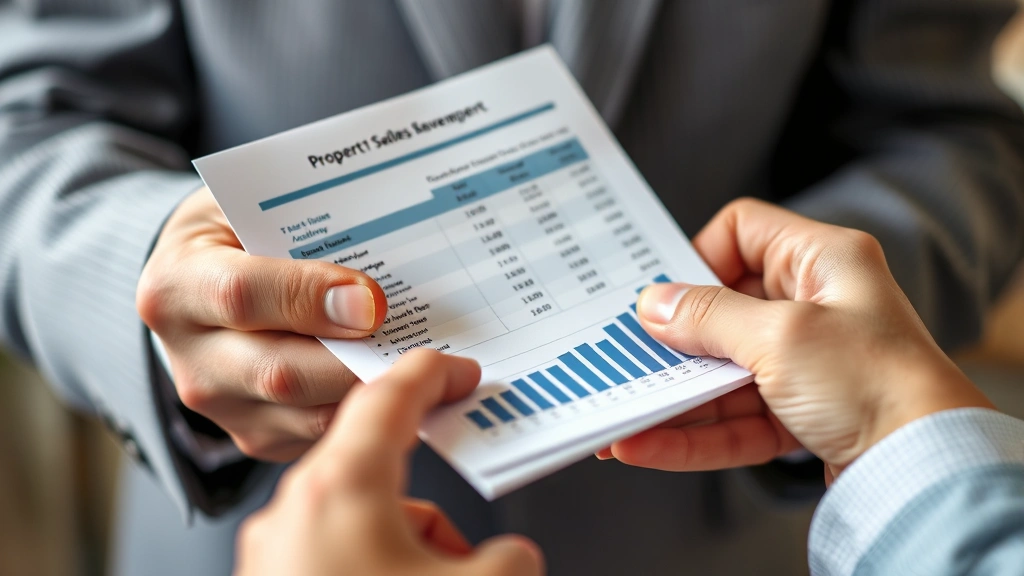 michigan tax tribunal - 
Close-up of hands holding comparable property sales data sheets and real estate