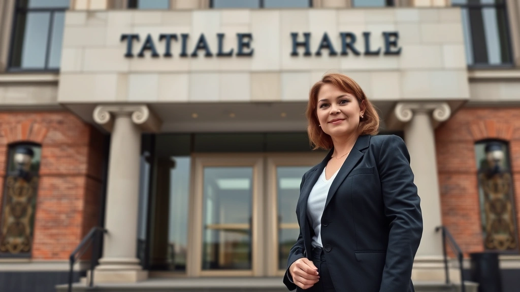 michigan tax tribunal - 
Confident taxpayer standing in front of tribunal building or courthouse entranc