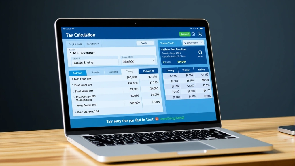 missouri car sales tax law changes - 
Laptop screen displaying tax calculation software with vehicle information and 