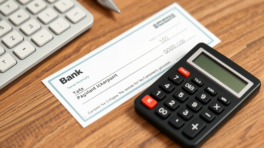 mn real estate tax refund - 
Bank deposit slip and check on desk with calculator, representing tax refund pa