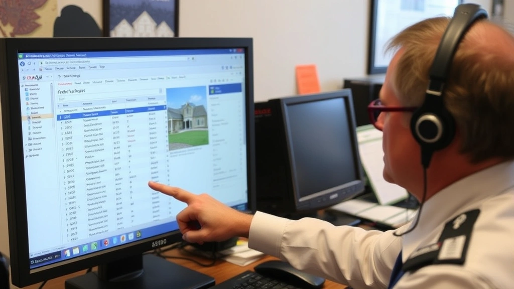 morris county tax records new jersey - 
County assessor or tax professional pointing to property information on compute