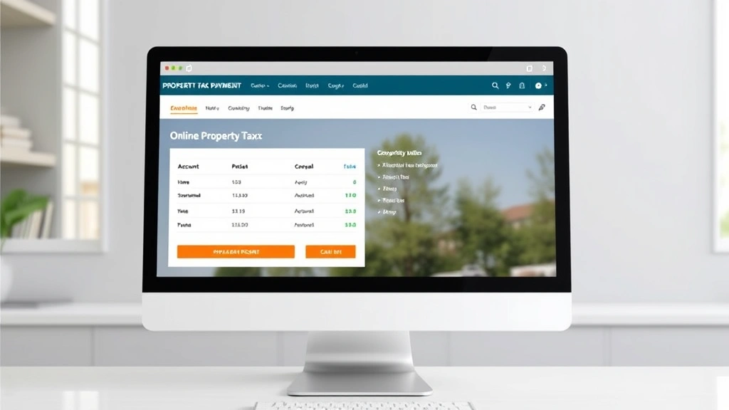naugatuck tax collector - 
Modern computer screen displaying an online property tax payment portal with ac