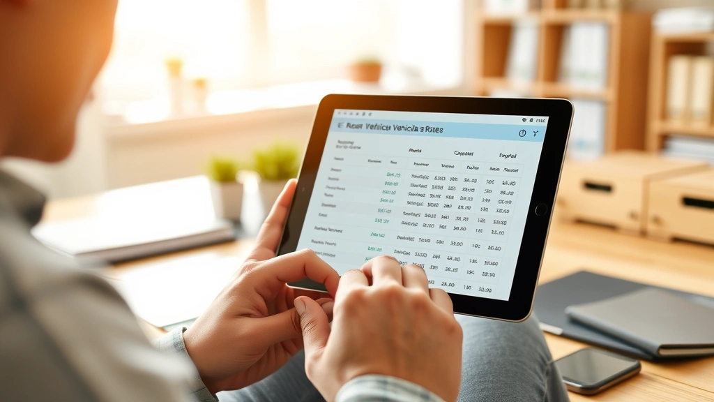 nc sales tax on automobiles - 
Person using tablet computer to research vehicle pricing and sales tax rates in