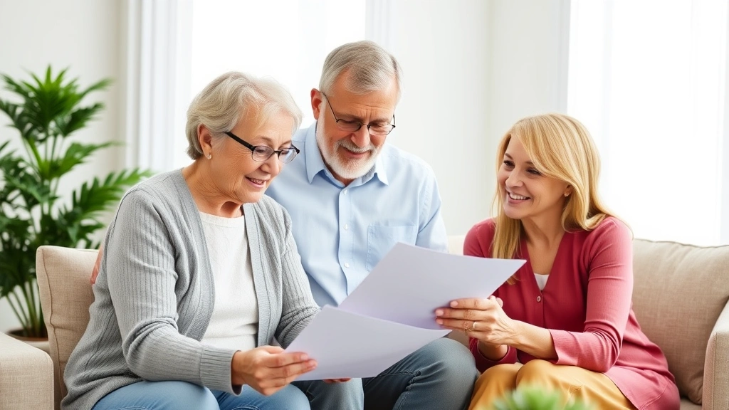 north hempstead taxes -
Senior couple reviewing retirement income and tax planning documents with finan