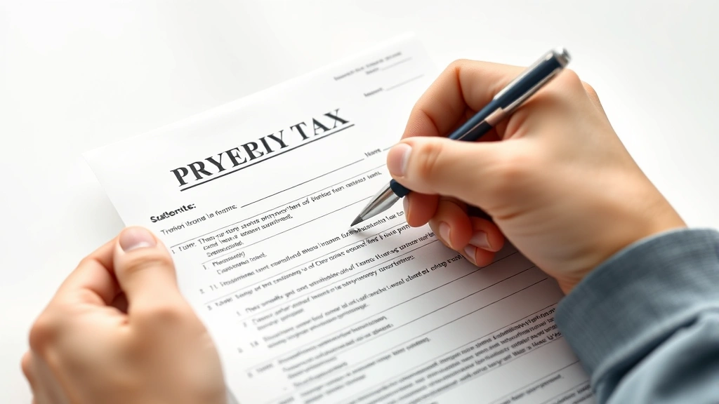 norwich ct tax collector - 
Close-up of hands holding a property tax bill statement with pen ready to sign,