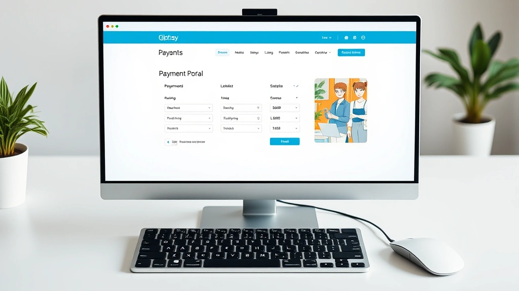 norwich ct tax collector - 
Computer screen showing online payment portal interface, keyboard and mouse vis