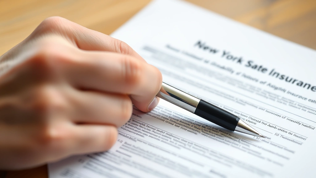 ny sdi tax -
Close-up of hands holding official New York State disability insurance form wit