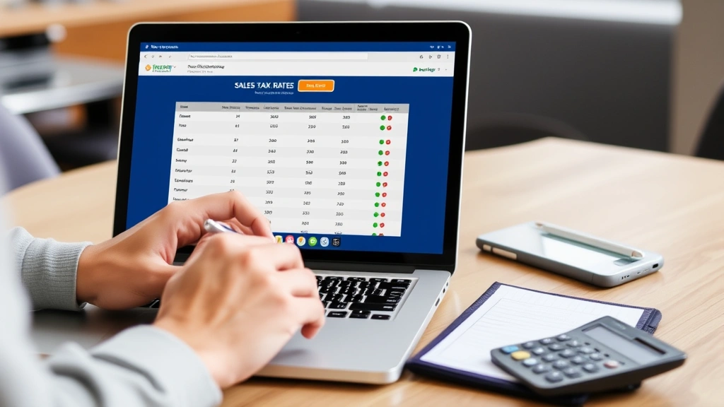 ohio auto sales tax - 
Person comparing vehicle prices on laptop with notepad and calculator, research