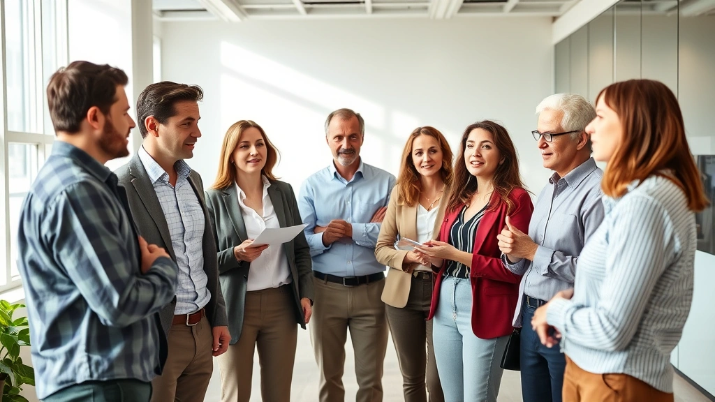 ohio rita tax - 
Diverse group of Ohio residents in casual business attire discussing local taxe