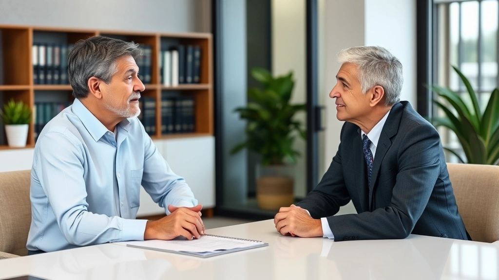 oregon death tax -
Mature couple meeting with estate planning attorney in contemporary law office