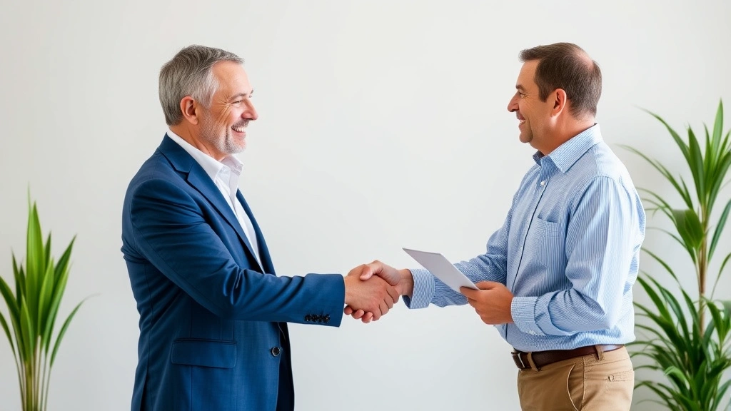 oregon death tax -
Handshake between financial advisor and client after successful estate planning