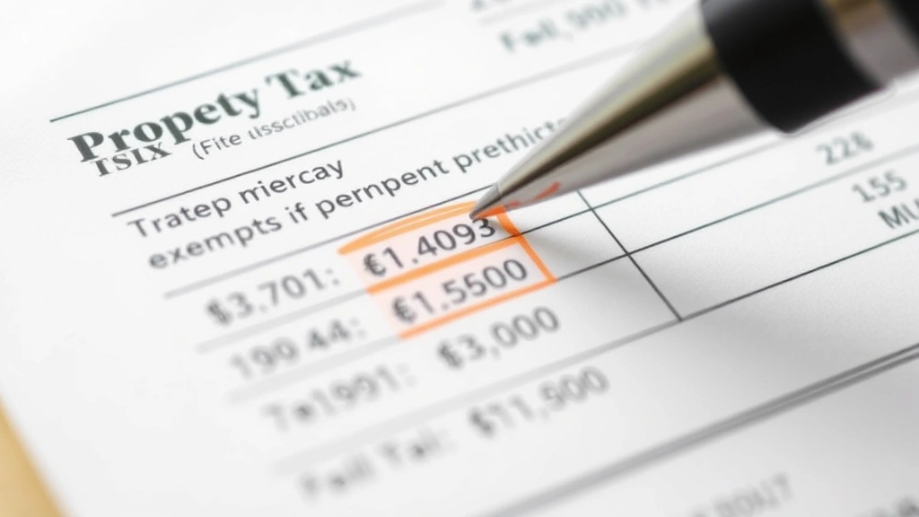 osceola county property tax - 
Close-up of property tax bill with highlighted numbers, pen marking exemptions 