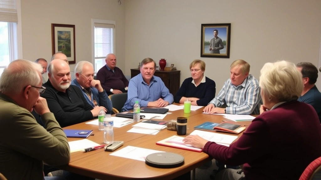 osceola county property tax - 
Diverse group of homeowners in community meeting discussing property tax rates 