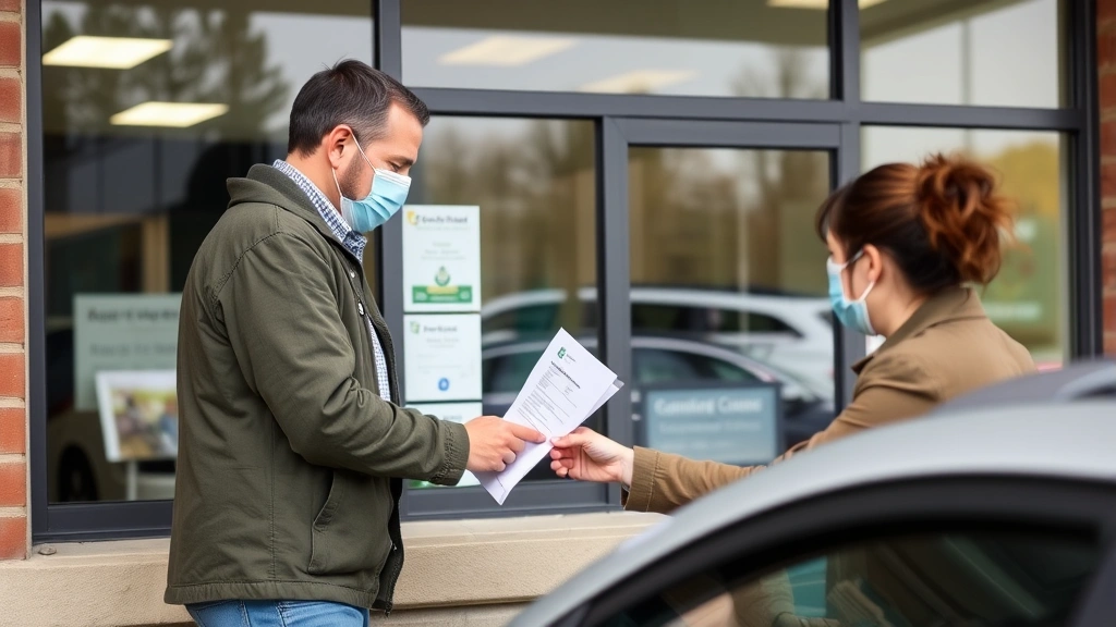 osceola county tax collector st. cloud branch - 
Diverse customer at government office window submitting vehicle registration pa