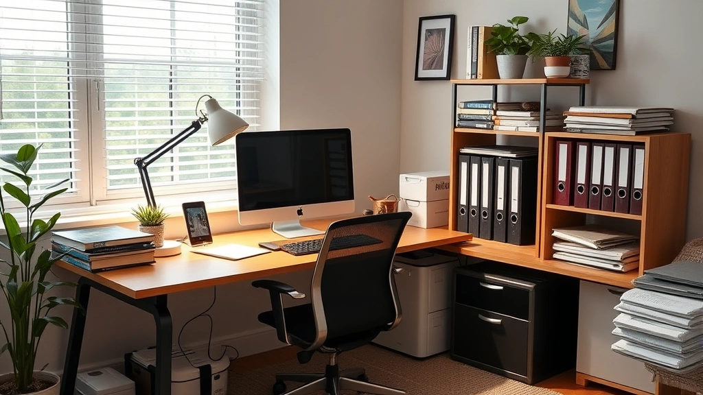 overtime tax deduction - 
Organized home office setup with dedicated workspace, desk lamp, computer, and 