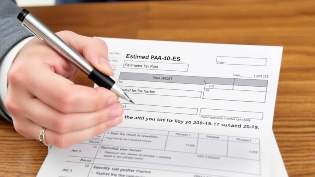pa estimated tax payments - 
Close-up of hands writing check for estimated tax payment with Form PA-40-ES an