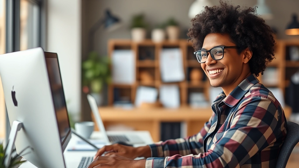 pa estimated tax payments - 
Diverse small business owner smiling while making online payment through comput