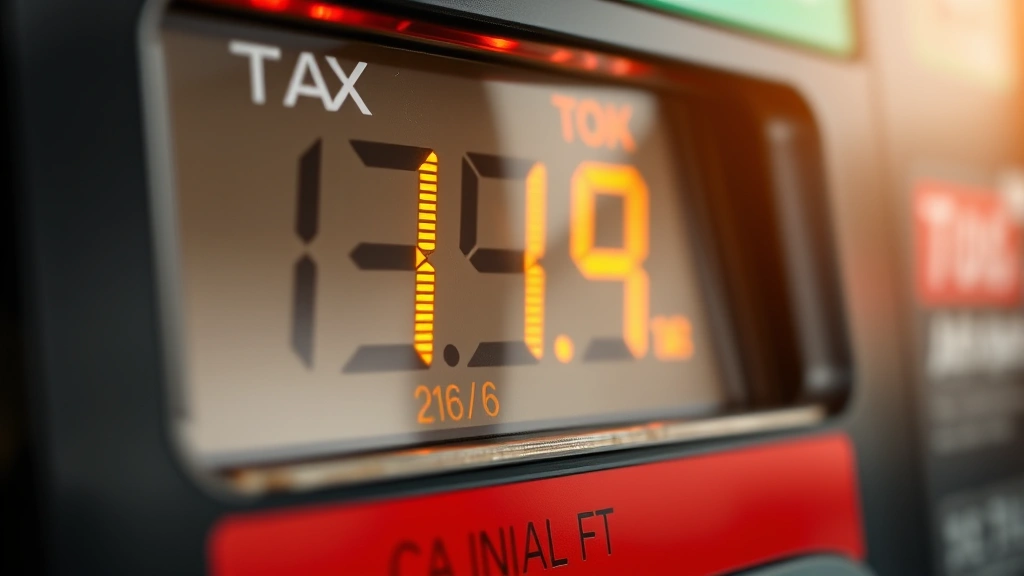 pa gas tax - 
Close-up of gas pump display showing price per gallon with tax components visib