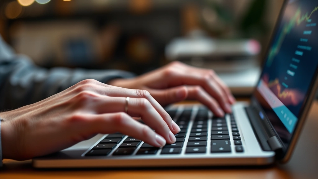 pay maryland income tax online - 
Close-up of hands typing on keyboard entering payment information
