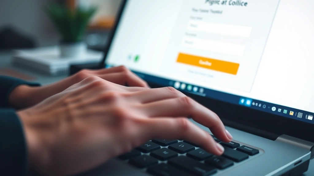 pay mass excise tax online - 
Close-up of hands typing on keyboard with online payment form displayed on comp