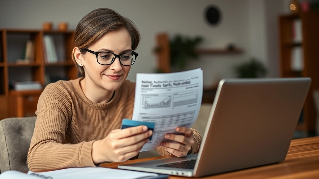 pharisee and tax collector -
Person looking at credit card statements with honest, thoughtful expression, la