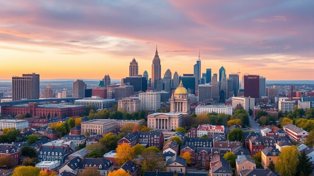 philadelphia real estate tax - 
Aerial view of Philadelphia city skyline with residential neighborhoods
