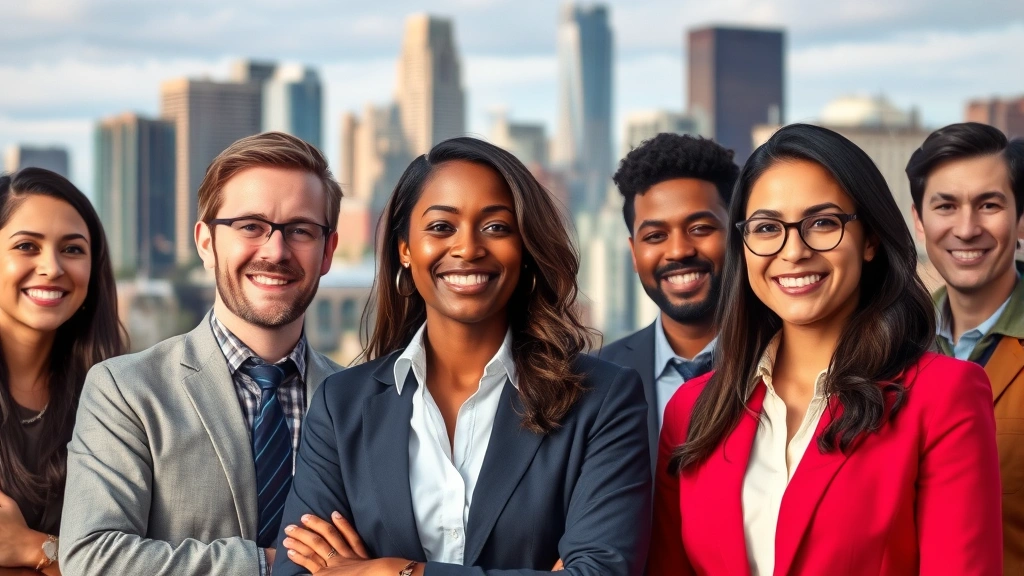 philly income tax - 
Diverse group of professionals in Philadelphia cityscape background, representi