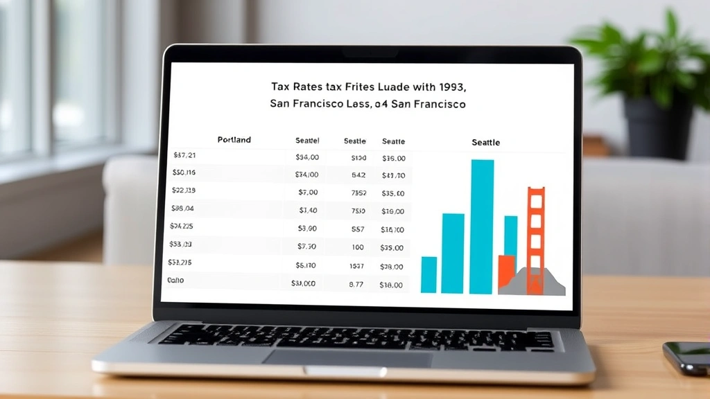 portland sales tax - 
Comparison chart visualization showing tax rates between Portland, Seattle, and