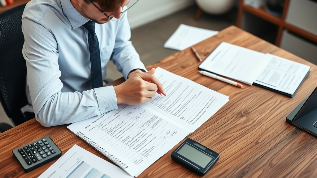 portland sales tax - 
Financial advisor or CPA explaining tax documents to client across desk with no