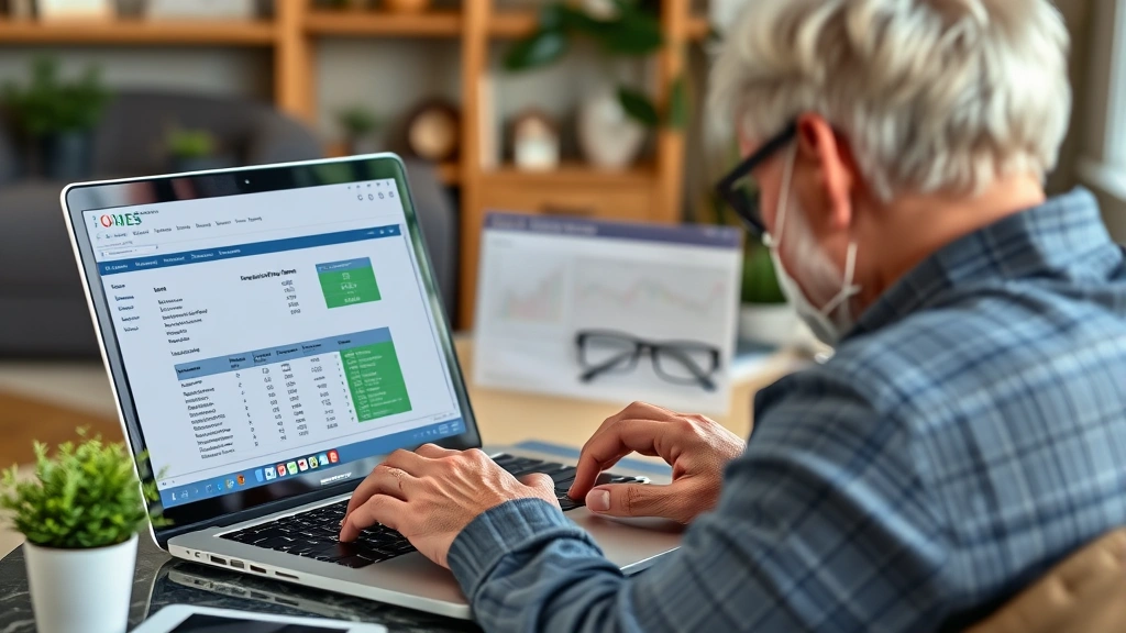 property tax palo alto 685 waverley ave - 
Homeowner studying laptop screen showing property assessment database and tax c