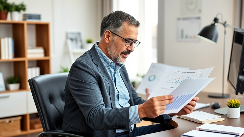 property tax reassessment california change in llc ownership - 
Mature male real estate investor studying property appraisal report and market 