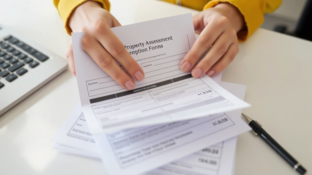 property tax relief new jersey - 
Close-up of hands holding a New Jersey property assessment notice and exemption