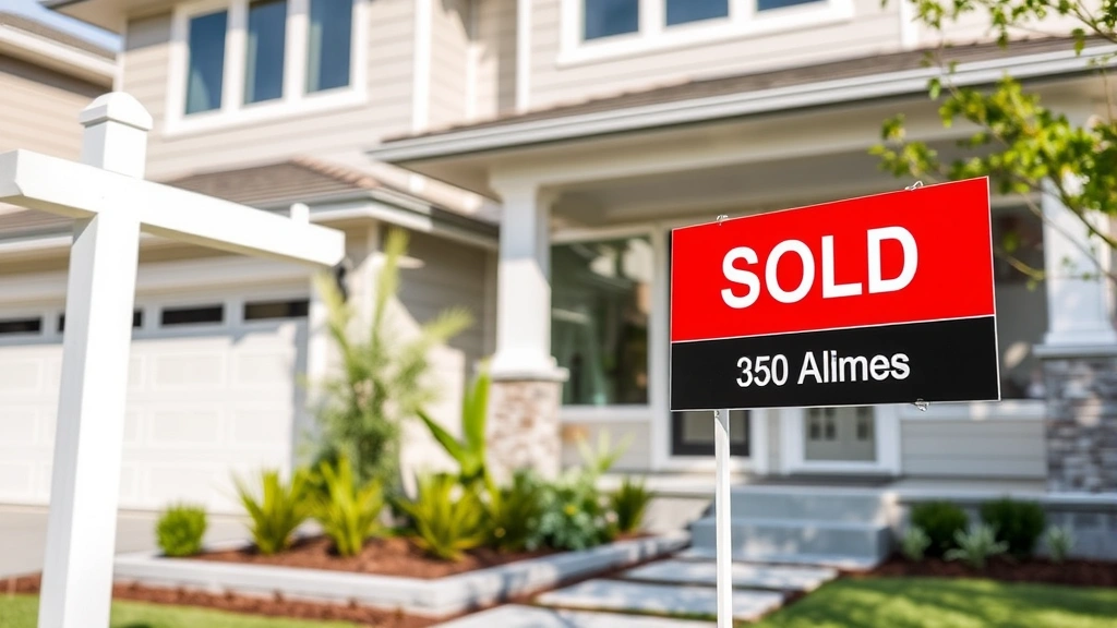 real estate capital gains tax calculator - 
Modern home exterior with sold sign, representing residential property sale and