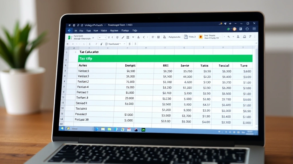 richland county car taxes - 
Laptop screen displaying tax calculation spreadsheet with vehicle purchase deta