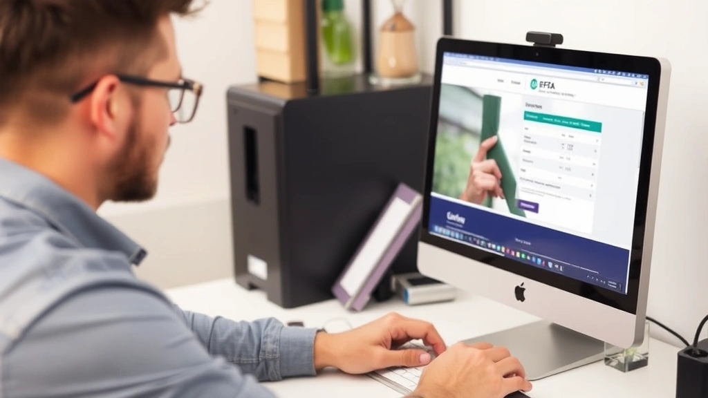 sales tax for orange county - 
Business owner at computer checking California CDTFA website for sales tax rate