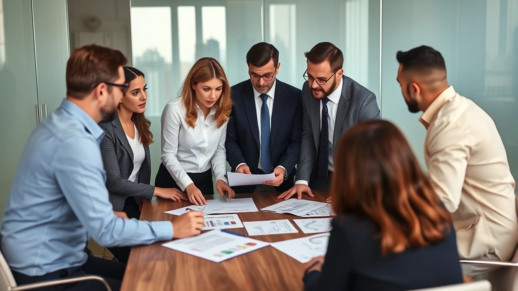 sales tax for orange county - 
Diverse group in business casual attire discussing tax strategy around conferen