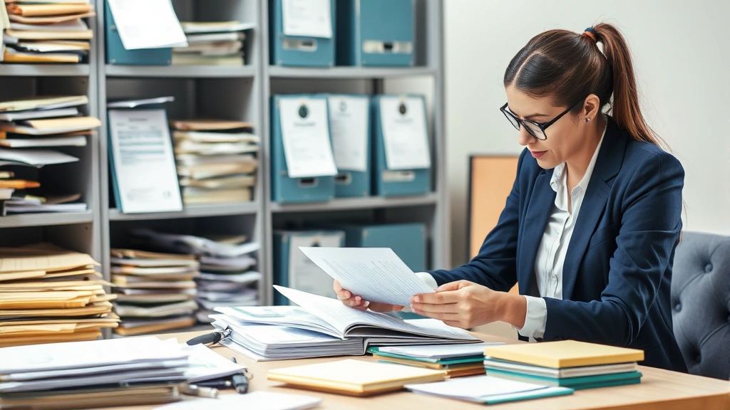 sales tax in milwaukee wi - 
Business owner organizing financial records and receipts in filing system for t