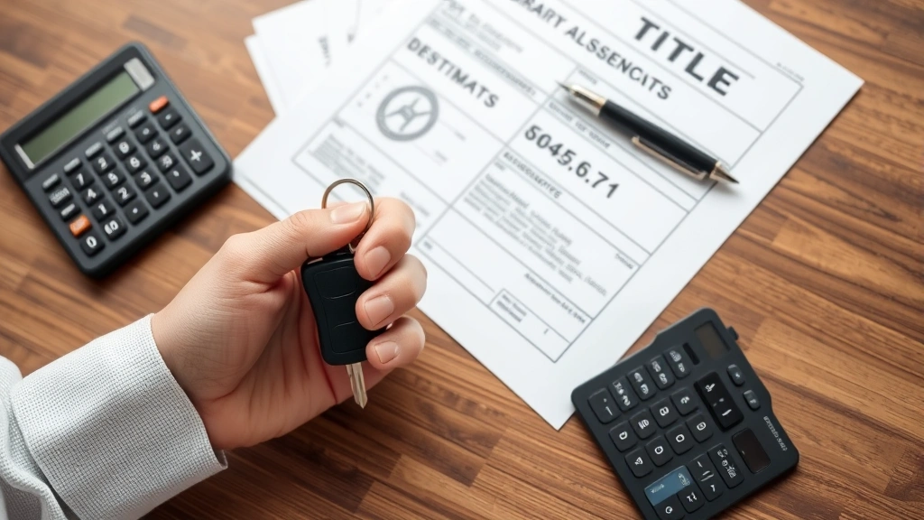 sales tax in missouri for vehicles - 
Person holding car keys and title documents with calculator and pen on wooden t