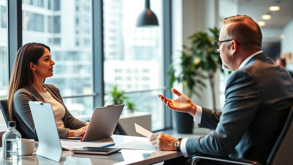 sales tax in orange county ca - 
Modern office setting with tax professional explaining sales tax rates to small