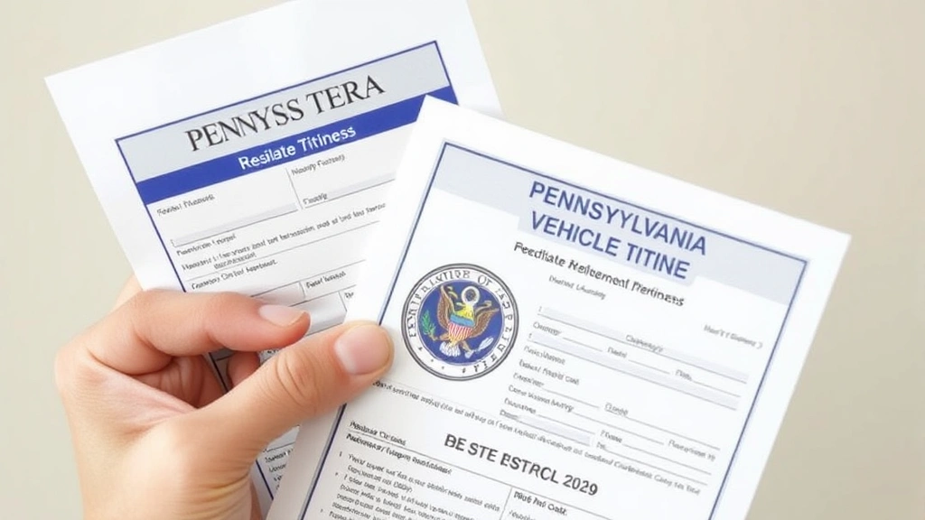 sales tax in pennsylvania on cars - 
Person holding Pennsylvania vehicle title and registration documents with state