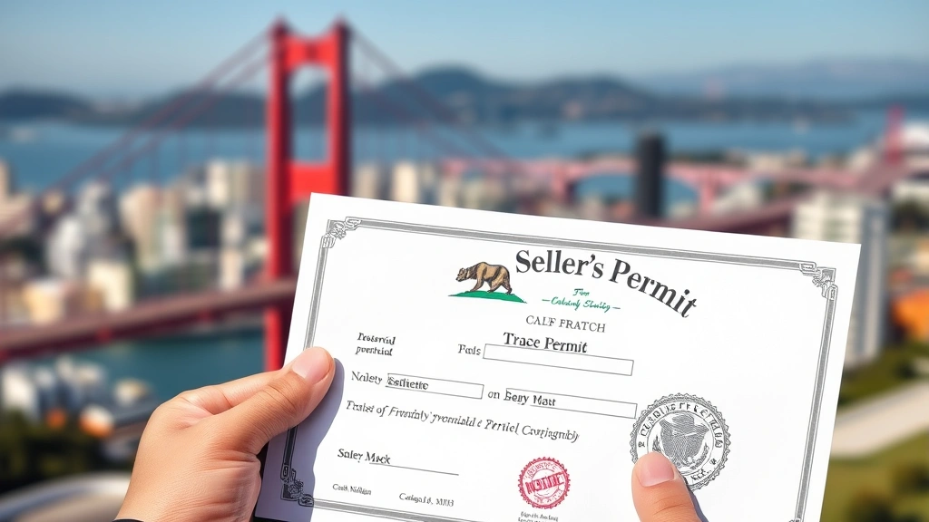 sales tax in sf - 
Close-up of hands holding a seller’s permit certificate with California s