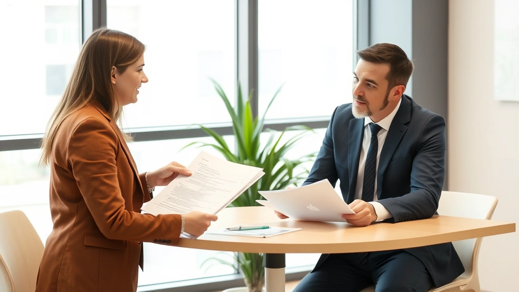 sales tax pasadena california - 
Financial advisor explaining tax documents to small business owner in consultat