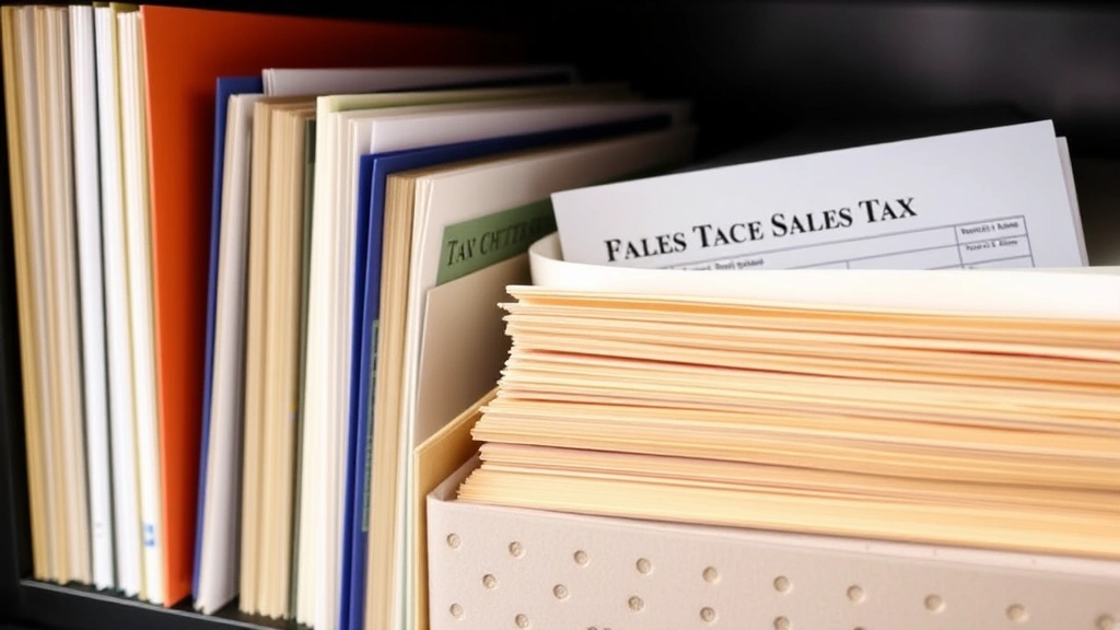 sales tax pasadena california - 
Organized file folders and tax forms related to California sales tax and busine