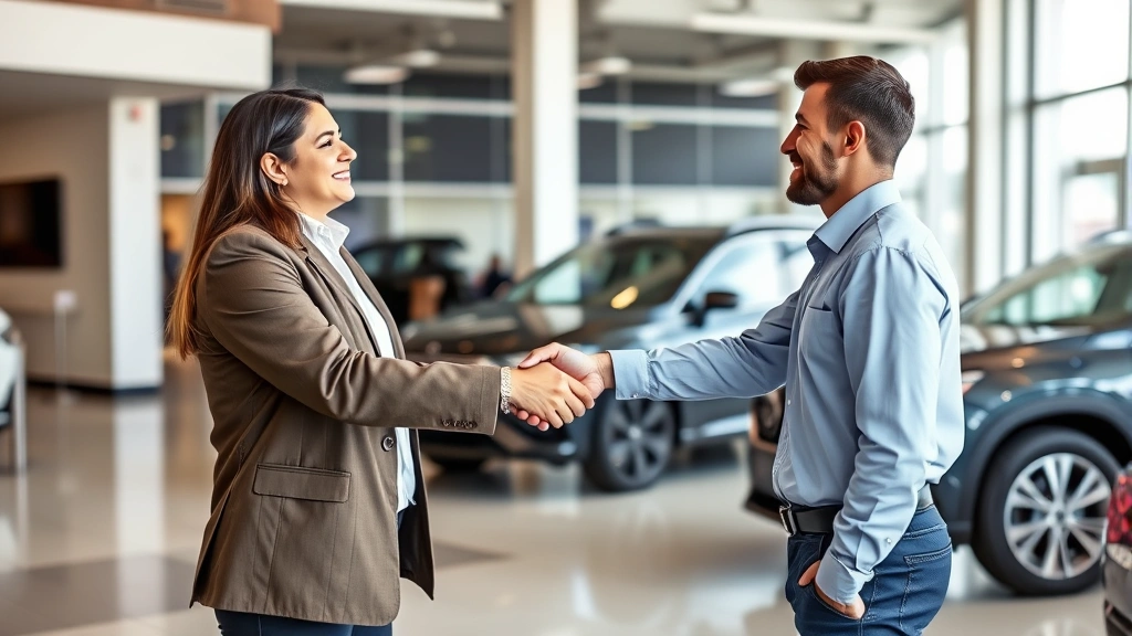sales tax pennsylvania cars - 
Handshake between car dealer and customer in dealership showroom with new vehic