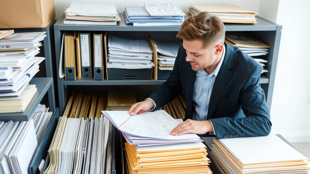 sales tax roseville california - 
Business owner organizing financial records and tax forms in organized filing s