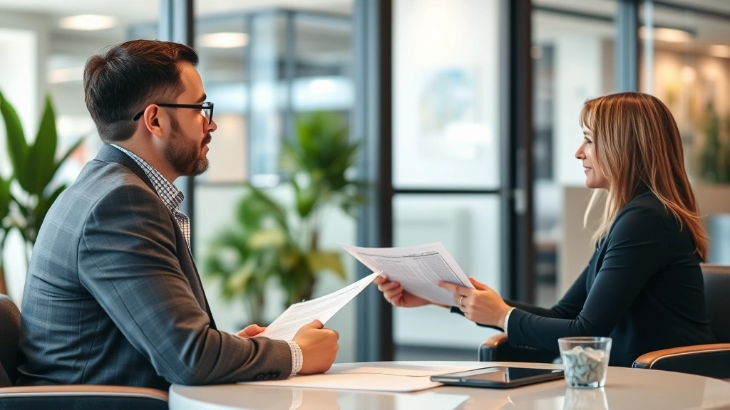 sales tax roseville california - 
Modern office setting with tax professional explaining sales tax regulations to