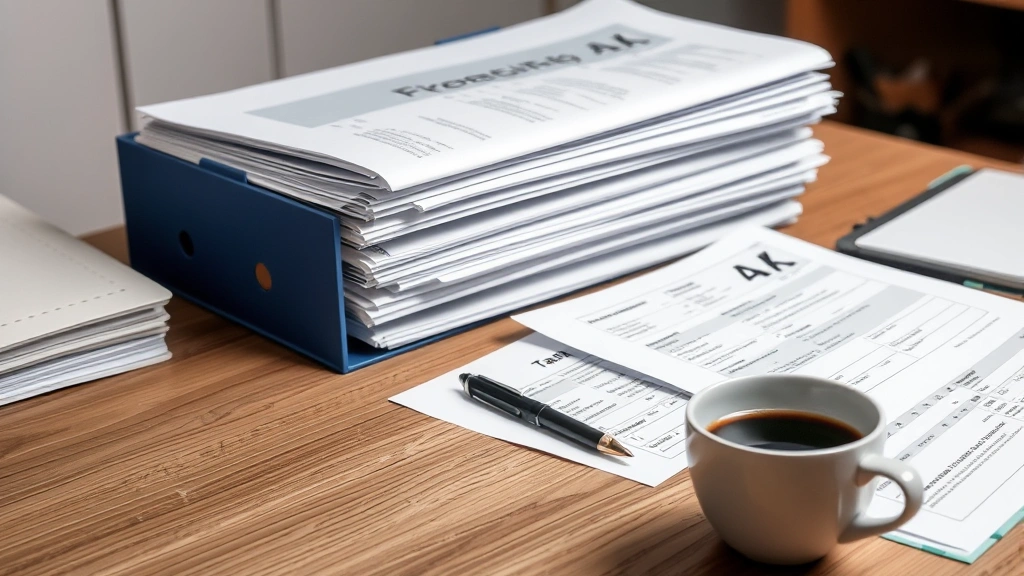 san diego sales tax rate - 
Tax filing documents and folders organized on desk with pen and coffee, profess