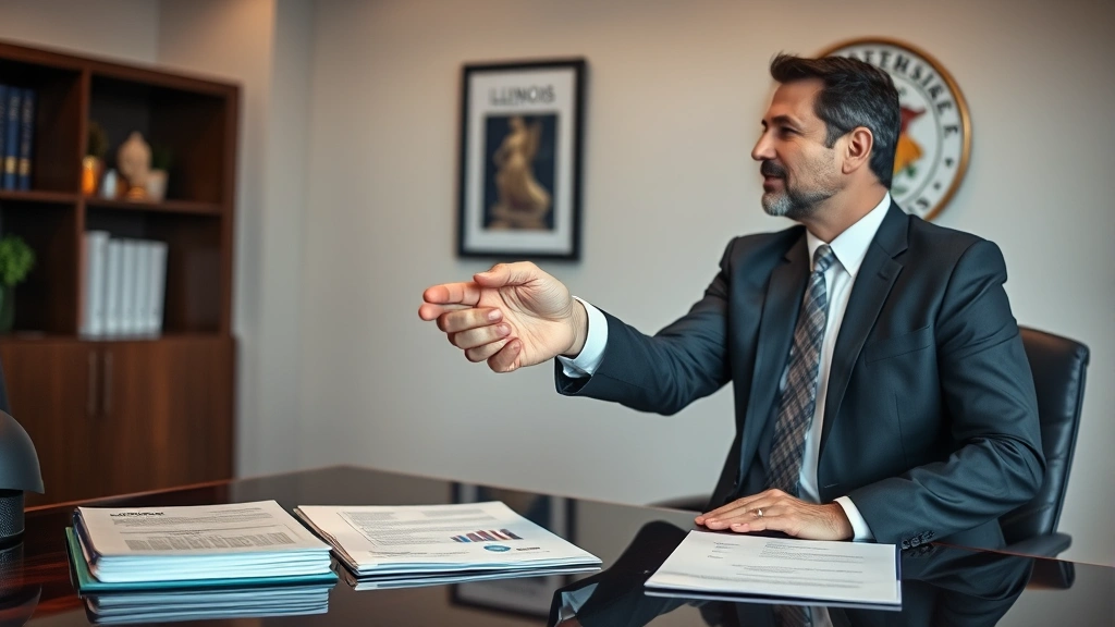 sangamon county real estate taxes - 
Businessman in suit shaking hands with property tax attorney in professional of