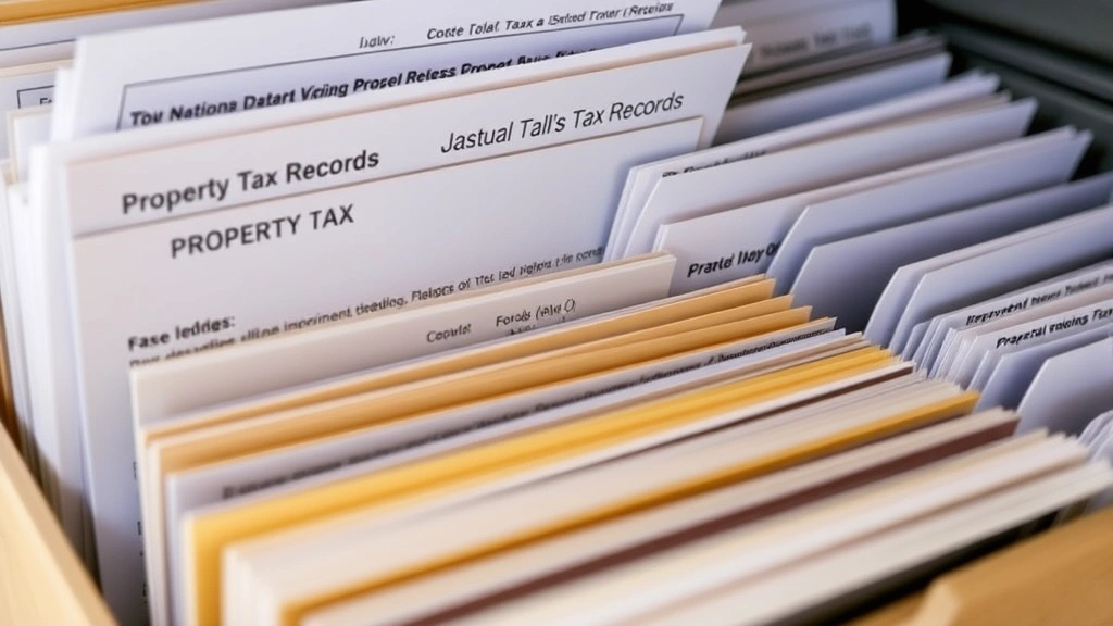 sangamon property tax - 
Organized filing system with property tax records, receipts, and improvement do