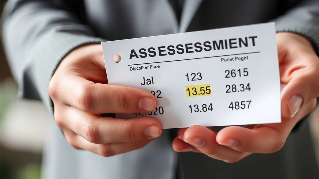 santa barbara county property tax - 
Close-up of hands holding property assessment notice with highlighted numbers
